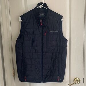 Vineyard Vines Men's Navy Quilted Vest